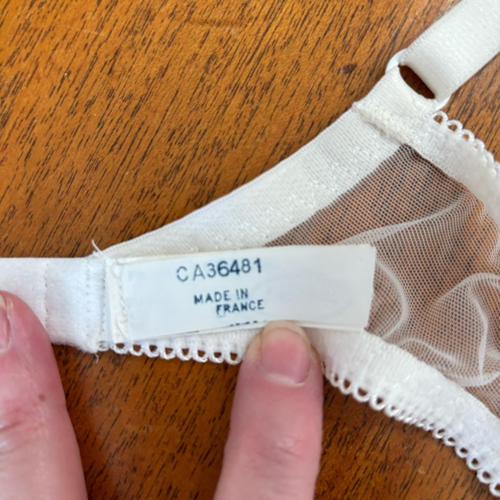 Antinea by Lise Charmel French Lingerie 32C Bra  White Yellow Orange - Picture 8 of 8